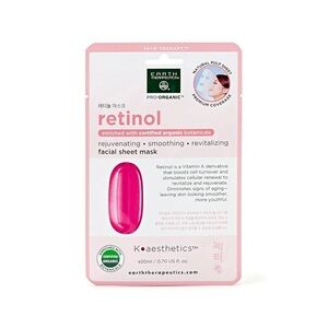 Earth Therapeutics Retinol Facial Sheet Mask - Pink
